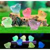 Generic 10 statuette luminose di pollo, mini animali in resina, colore casuale, piccole decorazioni fosforescenti, per micro paesaggi, casa delle bambole, acquario, terrario, artigianato fai da te