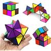 SHONCO Magic Star Cube 2 in 1, Infinity Cube, Speed Cube, superficie liscia solida e durevole, assemblaggio 3D, antistress, sollievo dall'ansia, rompicapo, cubo puzzle durevole per bambini e adulti