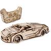 Gueiddi Magic - Puzzle in legno 3D, per adulti, set di modelli meccanici in legno 3D, regalo per bambini e adulti (auto sportiva)
