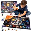 CubicFun Kit Scavo Gemme Sistema Solare Bambini 8+, 8 Pietre Naturali | 19 pezzi con disco da scavo, 8 gemme, 4 figure spaziali, strumenti e poster educativo STEM