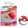 Pokémon Pokemon Clip n Go Battle Feature Figure Multi-Pack Action Ready Pack Plus Sticker (Chespin e Poke Ball)