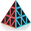 ROXENDA Cubo di Piramide, Originale Pyramid Speed Cube Pyraminx Triangolo Magic Cube, Liscio Puzzle Cubo di Velocità (Fibra di carbonio)