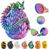 KAHAUS Creatura 3D nell'uovo - Guscio magico con cucciolo di drago 30 cm | Grande 10 cm | Giocattolo fantasy mobile e personaggio da collezione per bambini (Blu/Verde/Viola)