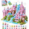 PINKCAT Costruzioni Magnetici per Bambini, 200 Pezzi Magneti Bambini Educativo Blocchi Set, Cubo magnetico del castello rosa, Giocattoli Bambina 3+ anni