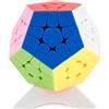 Oostifun Mr M 12 Superficie 3x3 Megaminx M Dodecaedron Cube Gigaminx Megaminx Frosted Superficie Smooth Twist Puzzle Cubes Con Un Piccolo Treppiede (Multicolor)