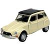 Generisch Welly 43859 - Modellino di auto compatibile con Citroen Dyane Cabrio con tettuccio beige, circa 1/34-1/39, in metallo