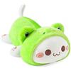 shownicer Peluche Gatto Rana, Kawaii Giocattolo Morbido, Animali di Peluche Gattino, Bambola di Peluche Cuscino, Regalo per Bambini Ragazza 3+ Anni (Rana Gatto, 30cm)