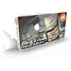 AK Interactive AK11683 Black & Cream White Vehicle Interiors Colors Set 6x17ml