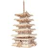 RoWood Puzzle 3D Legno Modellismo da Costruire Adulti, Modellini da Costruire per Adulti (Pagoda a Cinque Piani)