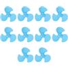 QUARKZMAN 2mm Motore DC Elica 30mm Forma Ventilatore 3 Pale Blu 10pz | Eliche Plastiche Tonde, per Modellismo Aereo, Fai Da Te, Scienza Educazione Giocattoli Motore RC Micro