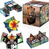 YUYWWAN Cubo Rubik, Cubo Rotante 2 in 1 con Stampe Animali, Cubos di Rubik Giocattolo Per Bambini, 3D Gioco di Rotazione del Puzzle con Animal per Ragazzi Ragazze Adulti Puzzle Antistress Giocattoli Eregali