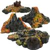 MOLUCKFU 1 set simulato modello vulcano tempo per bambini vulcano dinosauro giocattolo muschio decorazione serbatoio di pesce decorazione falso sabbia gomma morbida