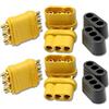 VUNIVERSUM 5 paia Premium MR60 3 pin, spina dorata, presa per motore multirotore, senza brushless su regolatore ESC, anti-inversione di polarità, connettore femmina, 60 A modellismo