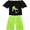 YPREWY Vestiti Dita Per Bambino Dita Pantaloni T-shirt Set Fingerboarding Scooter Skateboard Accessori Gioco Interattivo Finger Vestiti E Pantaloni