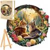 PASJO Puzzle in legno per adulti 3D Gatti innamorati 270 pezzi Scatola in legno e mini cavalletto in legno