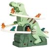 OCCOUMR Taekooki Dino Slide, giocattolo scivoloso Dino con luci e musica, dinosauro montagne russe giocattolo dinosauro scivolo arrampicata giocattolo per bambini