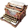ROKR Puzzle 3D in Legno Macchina Scrivere Meccanica Versione Magica LK703C | Modellino Kit Costruzione Fai da Te per Adulti, Arredamento da Scrivania Retro, Mechanical Typewriter