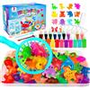 Mocoosy Kit di 20 colori magici a forma di elfo acquatico, kit per bambini, 20 Aqua Gelz e 16 stampi, kit fai da te per creare squishy, kit artistici per bambini, giocattoli sensoriali per bambini