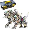 Foxcokie Tiger, puzzle 3D in metallo per adulti, puzzle meccanici a forma di tigre 3D, kit regalo per soggiorno, collezione ufficio, 700 pezzi +