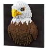 alltogetho Set di micro blocchi 3D a mosaico con aquila calva, 1500 pezzi | Mindful puzzle di mattoni per adulti che fornisce un profondo sollievo dallo stress, maestoso arredamento patriottico e