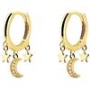 SINGULARU - Orecchini Midnight Sky - Orecchini in argento sterling con finitura in bagno in oro 18 kt o rodio e zirconi - Orecchini con chiusura a Congo - Gioielli da donna