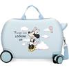 Disney Joumma Disney - Valigia per bambini, motivo: Minnie, 45 x 31 x 20 cm, rigida, ABS, 24,6 l, 1,76 kg, 2 ruote doppie, colore: azzurro