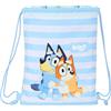 safta BLUEY SISTERS - Zaino a sacco piatto Junior, ideale per bambini di diverse età, comodo e versatile, qualità e resistenza, 26 x 34 cm, verde acqua, M, Casual