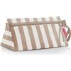 reisenthel Maxi Case, beauty case triangolare, grande scomparto principale, tasca interna e pratico cinturino da polso, Strisce estive nere, Einheitsgröße, Moderno e senza tempo