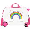 Roll Road Arcoiris Everything Ok Valigia per bambini Rosa 50x39x20 cms Rigida ABS Chiusura a combinazione numerica 38L 2,1Kgs 4 Ruote Bagaglio a mano