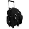 Everest Zaino Deluxe con ruote, Nero, Taglia unica, Zaino Deluxe con ruote