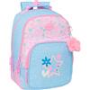 safta BLACKFIT8 SMILE - Zaino scuola per bambini, ideale per bambini di diverse età, comodo e versatile, qualità e resistenza, 32 x 15 x 42 cm, Blu chiaro/Rosa Chiaro, M, Casual