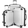 Hauptstadtkoffer ALEX Set di 3 Valigie - Bagaglio a Mano 55 cm, Valigia Media 65 cm e Valigia Grande 75 cm, Rigide ABS/PC, Lucchetto TSA, Bianco