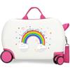 Roll Road Everything is Ok - Valigia per bambini, bianca, 4 ruote | Bagaglio a mano, rigido, ABS, 45 x 31 x 20 cm, 24,6 l, 1,8 kg