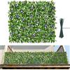 VEVOR Parete Verde Artificiale 64,9 x 310 cm con Foglie di Edera Realistiche, Siepe Artificiale Espandibile, Schermo Frangivista per la Privacy da Interno ed Esterno, per Giardino Cortile e Balcone