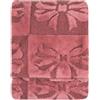 furn. Fur Boucle Big Bows Coperta (Rosa - 140x180cm) | Scacchiera Fiocco Pelliccia Sintetica Bouclé Retro In Velluto Pop Art Morbida Coperta