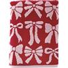 SKL Home Asciugamano da bagno in 100% cotone jacquard di alta qualità, 500 g/m², reversibile, morbido e assorbente, decorativo, per Natale, inverno, San Valentino, rosso/rosa