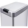 KITCHEN MOVE Coperchio della Spazzatura Automatico Rettangolare Modello Silverlake Cromo, ABS, Inox, 26x43xH10cm