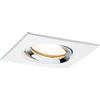 Paulmann 93664 Led Nova Faretto da Incasso Quadrato, Bianco/Cromato, Orientabile Senza Lampadina Max Faretto da Incasso 35 W Gu10 O Gu5.3, In Alluminio, Opaco