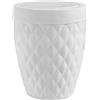 Addis Diamond Style 518030 - Pattumiera da bagno con coperchio basculante, colore: bianco
