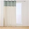 Douceur d'Intérieur, Tenda decorativa, occhielli, 140 x 240 cm, Tikita | Top jacquard moderno, facile da installare con 8 occhielli, facile da pulire, decorazione per soggiorno e camera da letto