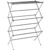 Amazon Basics Stendibiancheria per interni pieghevole a fisarmonica, 74.9 x 36.8 x 106.2 cm (LXWXH), Chromé Argento.