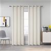 Miracle Home. Tende moderne ed eleganti in 2 pezzi (un pezzo incluso) per soggiorno e camera da letto con occhielli. Gardenia. 300cm (anche) x 260cm (alto). Crudo