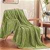 inhand Coperta in pile verde salvia per divano, super morbida, leggera, pelosa, per divano, letto, ufficio, lavabile, accogliente, in pile felpato, per tutte le stagioni (127 x 152 cm)