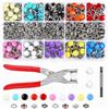 Carehabi Bottoni Automatici a Pressione Set di 100 con Pinza | Bottoni Metallici 10mm in 10 Colori, Senza Cucire, per Abbigliamento, Portafogli, Artigianato, Fai da Te e Riparazione