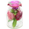 Flair Flower Vaso decorativo in vetro con portacandele e tulipani, decorazione floreale artificiale, candelabro, candelabro, candelabro, candele, luce d'atmosfera, decorazione pasquale, accessorio per la casa,