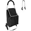 Relaxdays Carrello Spesa saliscale, Scomparto refrigerato, Borsa Rimovibile, 45 l, Fino a 35 kg