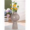 GILDE Vaso Balazar in ceramica grigio lucido altezza 35 cm diametro 18 cm decorazione decorazione casa regalo decorazione casa