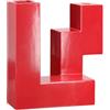 GILDE Candelabro Vaso Patras - Ceramica - Rosso opaco - Altezza 26 cm x Larghezza 26 cm - Oggetto decorativo