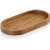 AdHoc ST41 - Sottovaso per diversi macinapepe o macinasale POSTO | Vassoio per menage anche per candele, per servire caffè, tè, latte e zucchero ecc. | Legno di acacia 16 cm x 8,5 cm