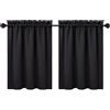 IDEALHOUSE Tende oscuranti corte per finestre piccole, set da 2 pezzi | Per piccole finestre, oscurante e impermeabile, moderno effetto caffè, facile da montare, per cucina, bagno, soggiorno